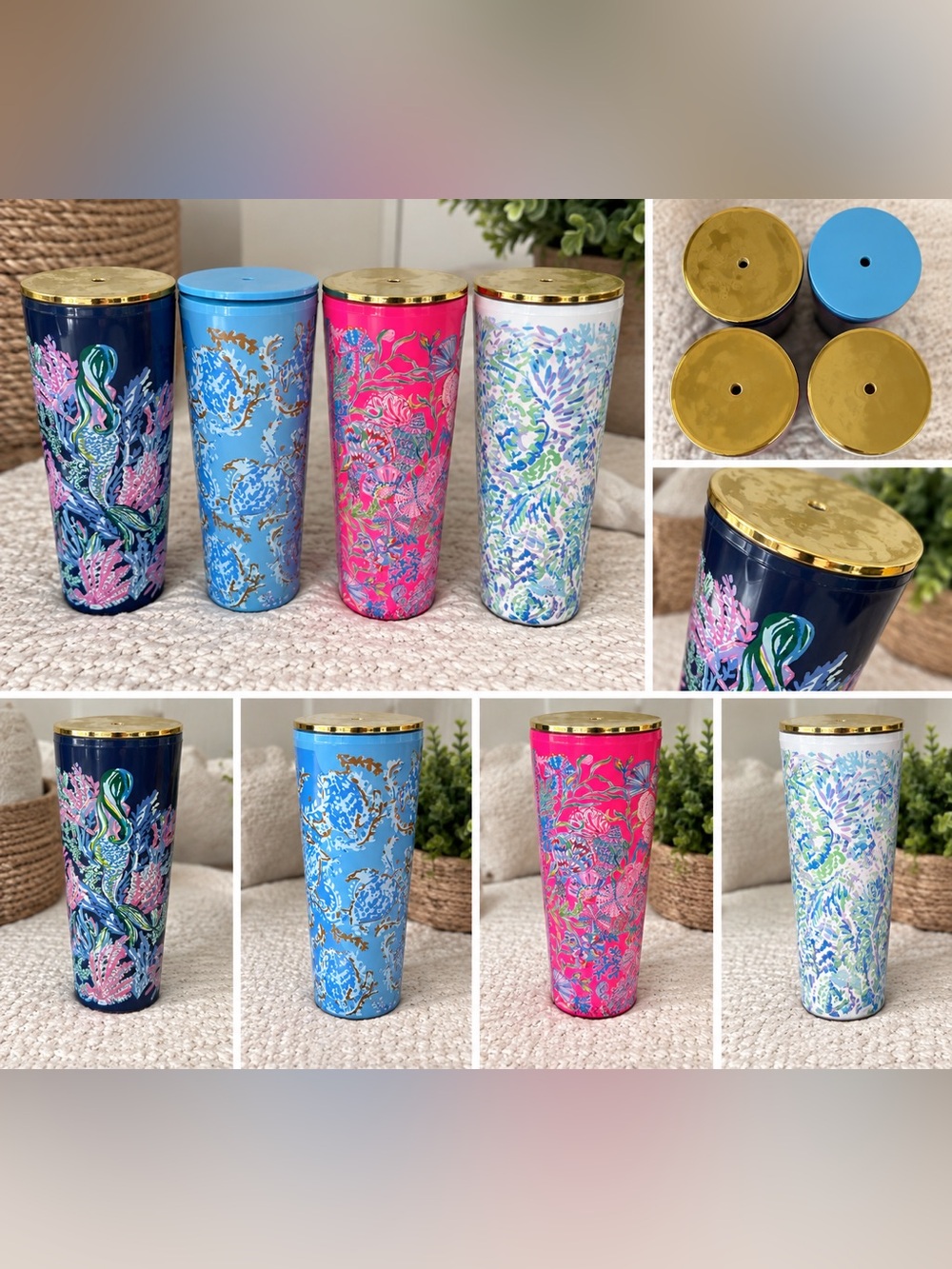 Lilly Pulitzer Tumbler Bundle - 4 in various prints